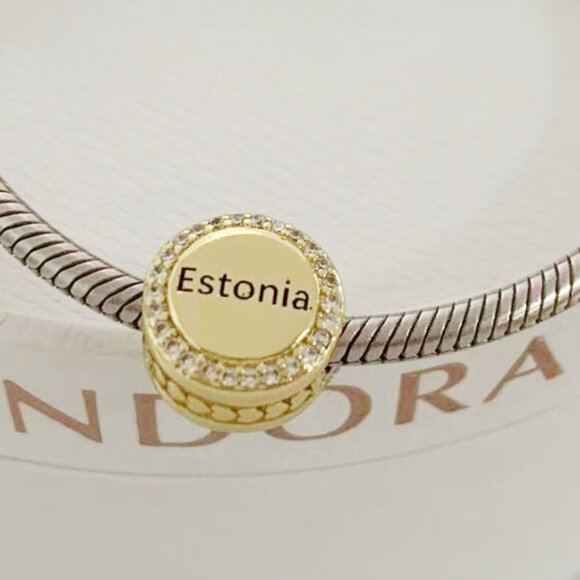Pandora Estonia Flag pendant Gold-Plated - Picture 4 of 4